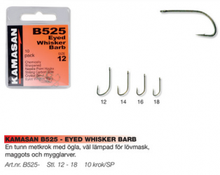 Kamasan B525- Eyed Whisker Barb