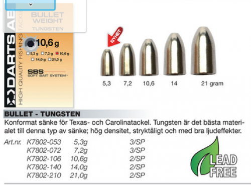 Darts Bullet Weight Tungsten